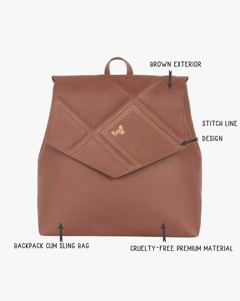 Women Geometric Pattern Backpack Cum Sling Bag