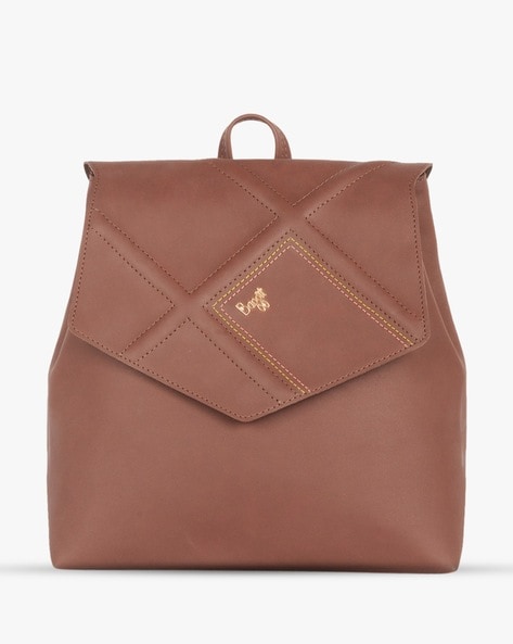 Buy Tan Colourblocked Sling Bag Cum Backpack online | Looksgud.in