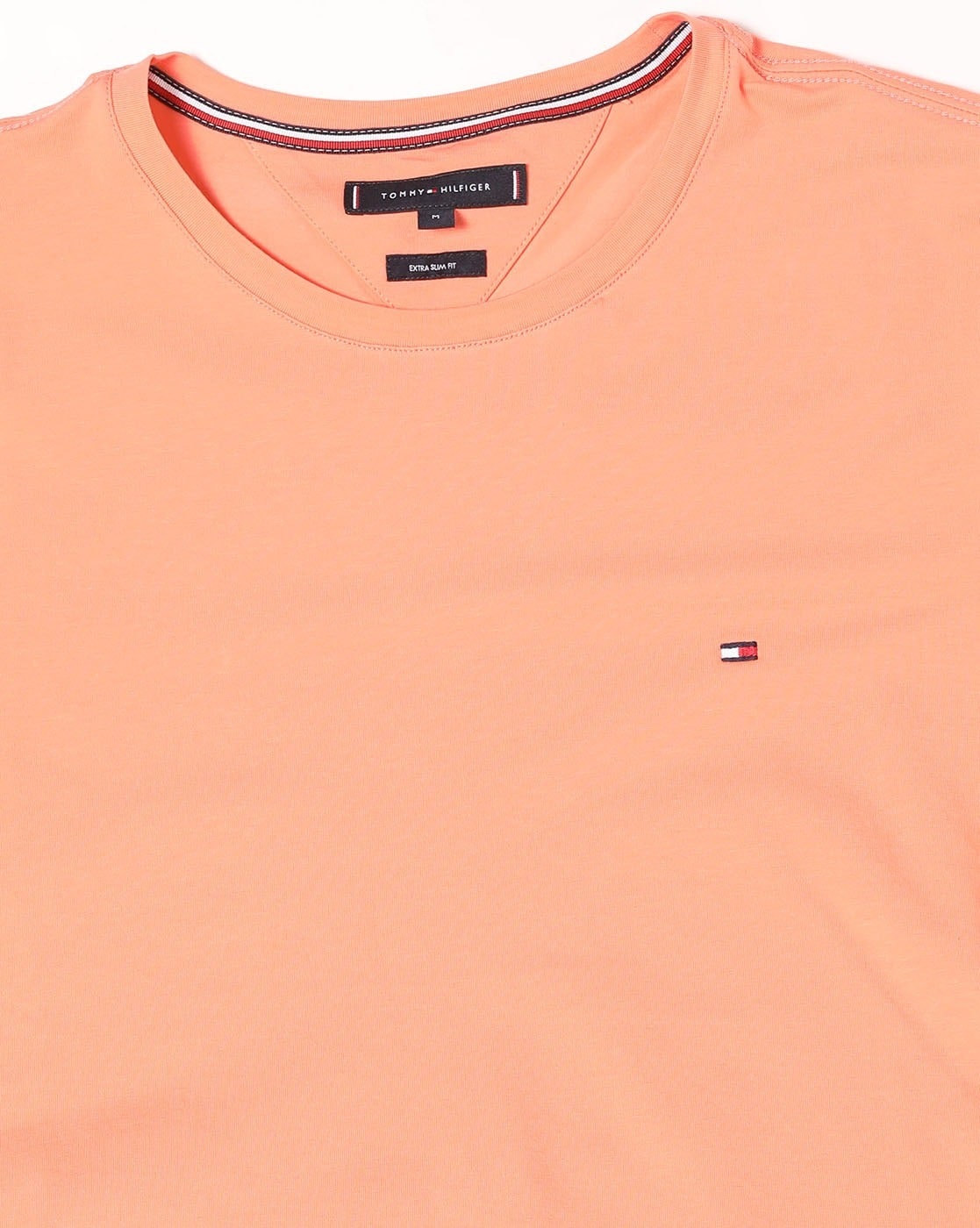 Tommy Hilfiger Stretch Slim fit T.Shirt In Peach Dusk