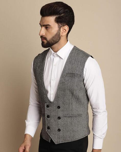 Grey hotsell patterned waistcoat