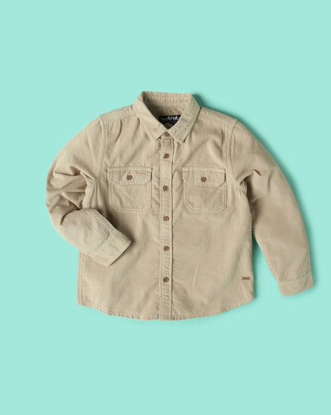 Cotton Shirt with Flap Pockets