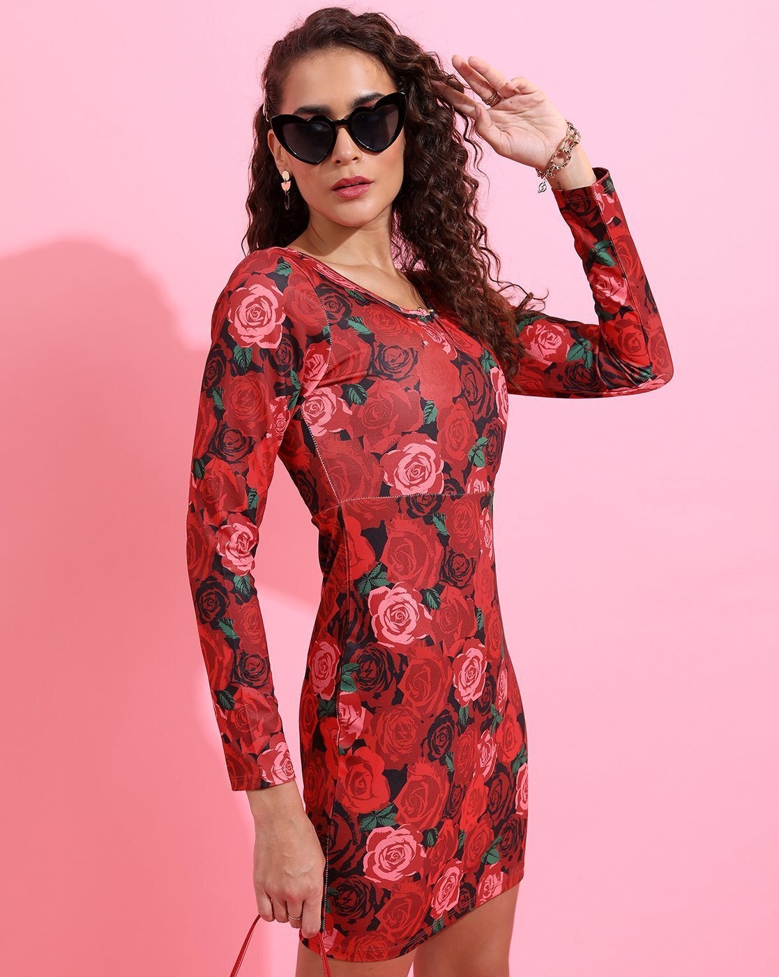 Project Cece | Sleeveless Floral Bodycon Dress