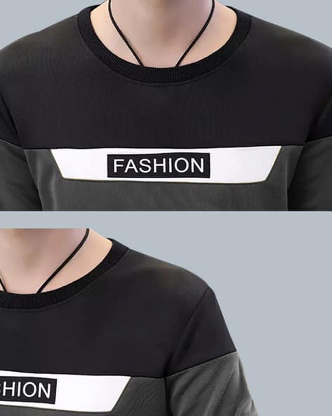 Regular Fit Colourblock Round-Neck T-Shirt