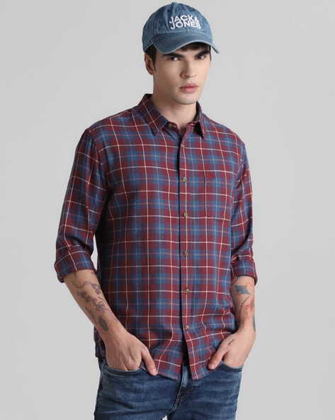 Checked Shirt with Patch Pocket