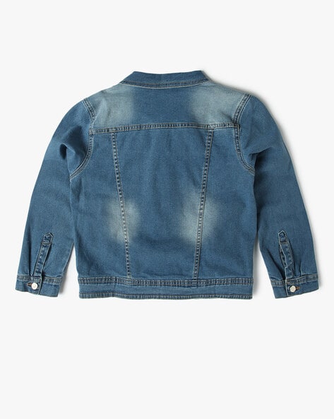 Ganni Heavy Cropped Denim Jacket in Blue | Lyst UK