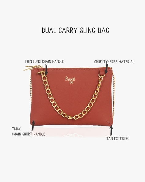 Double chain shop sling bag