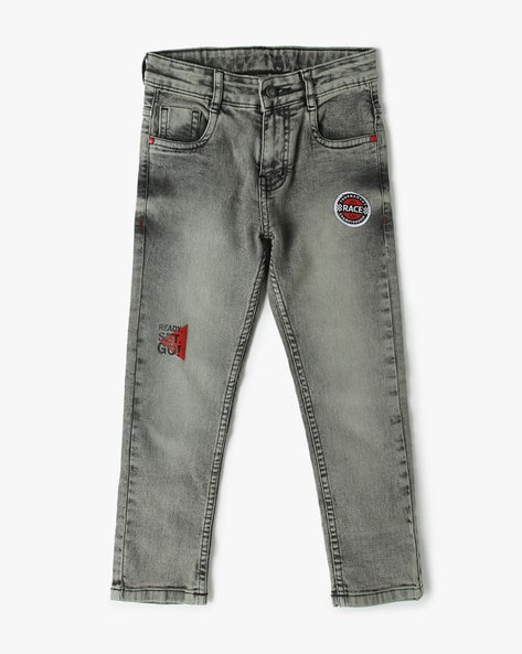 Heavy-Wash Regular Fit Jeans