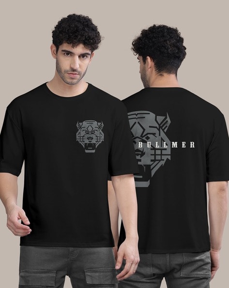 Buy Black Tshirts for Men by Bullmer Online