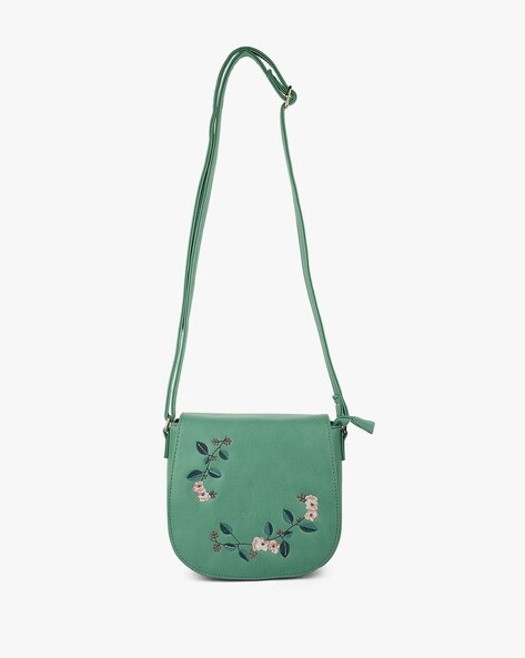 Caprese Women Green Satchel