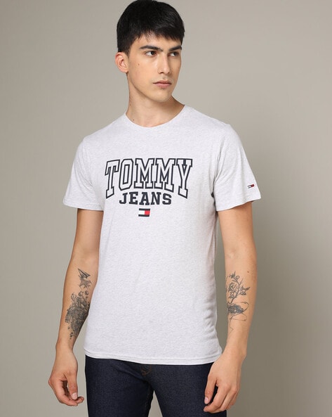 Tommy jeans grey t shirt new arrivals