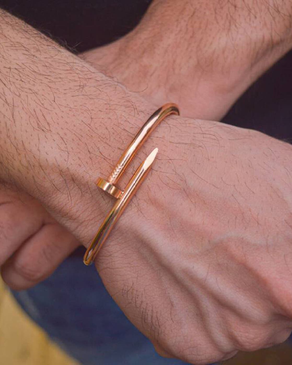 Rose gold 2025 nail bracelet