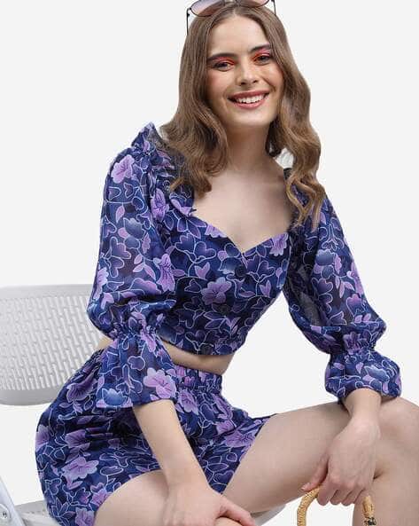 Ketch Floral Print Top with Shorts Co-Ord Set