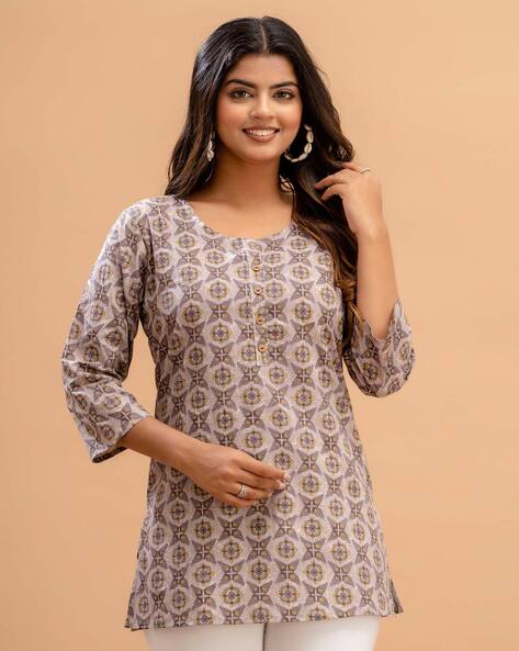 Buy Round Neck Straight Kurti, Women Dresses