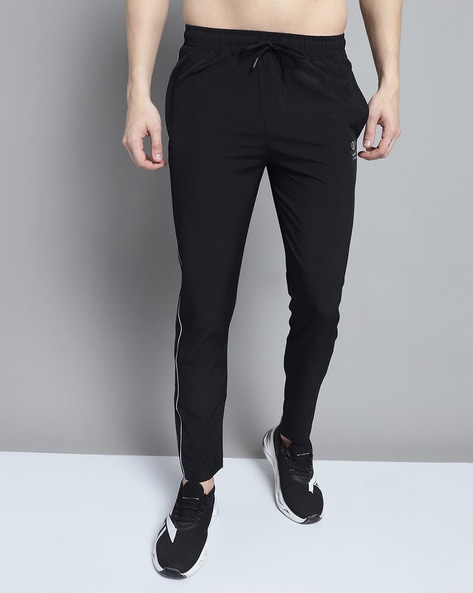 Men Straight Track Pants with Insert Pockets