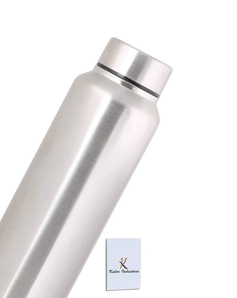 Stainless Steel Water Bottle Set of 3 - 1 Litre each Silver