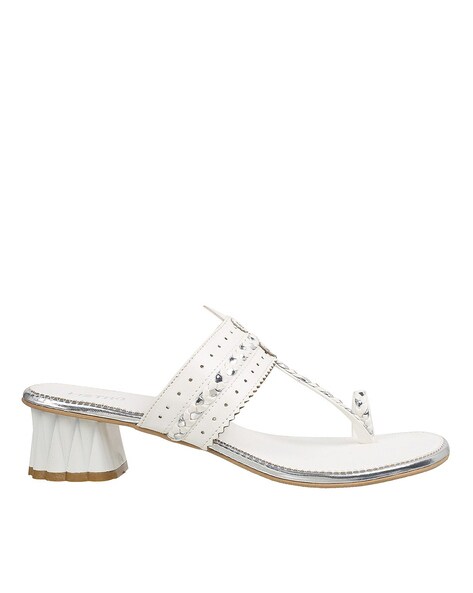 White cut out online sandals