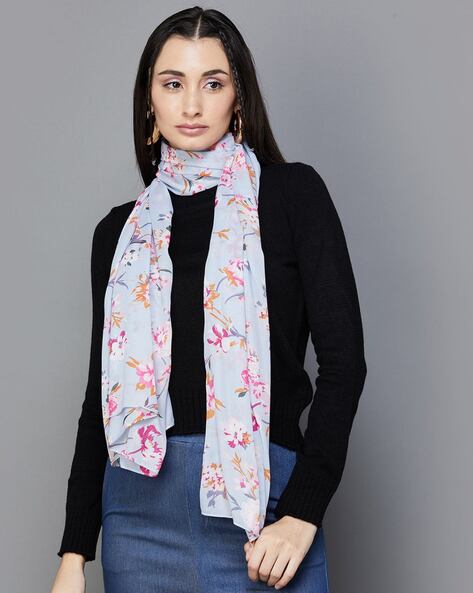 Women Floral Print Stole Price in India