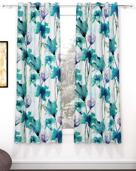 Teal sale window curtains