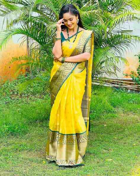 fcity.in - Anant Nagpuri Nauvari Yellow Green 02 / Kashvi Sensational Sarees