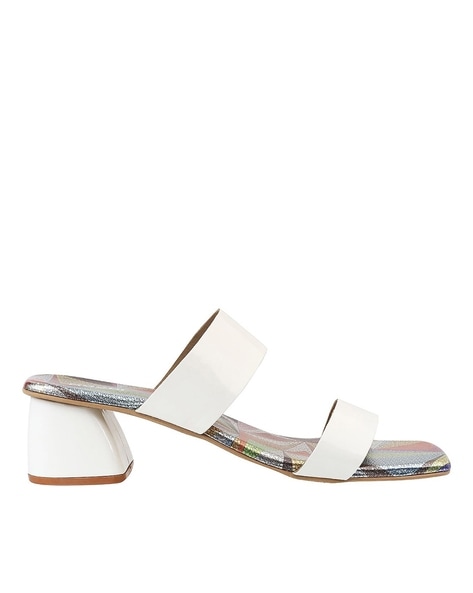 Buy White Heeled Sandals for Women by Mochi Online