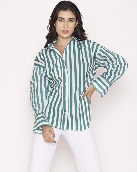 Green White Striped Shirts - Buy Green White Striped Shirts online