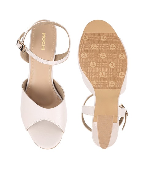 Buy Beige Heeled Sandals for Women by Mochi Online