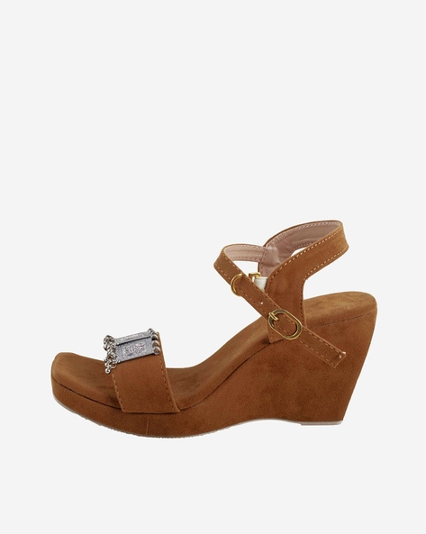 Brown hot sale high wedges