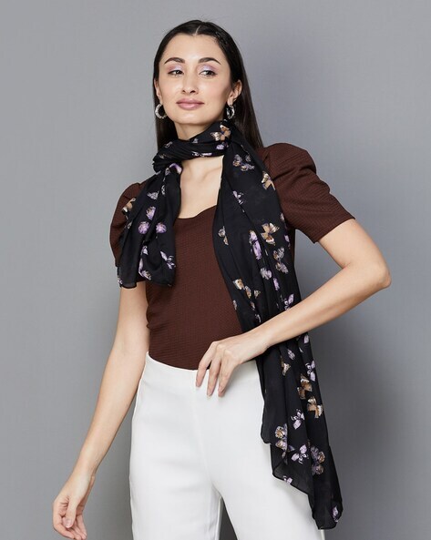 Women Butterfly Print Stole Price in India