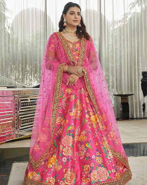 Buy Zeel Clothing Women's Semi Stitched Silk Lehenga Choli (7005; Black;  Free Size) - at Best Price Best Indian Collection Saree - Gia Designer