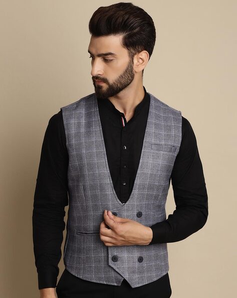 Grey colour clearance waistcoat