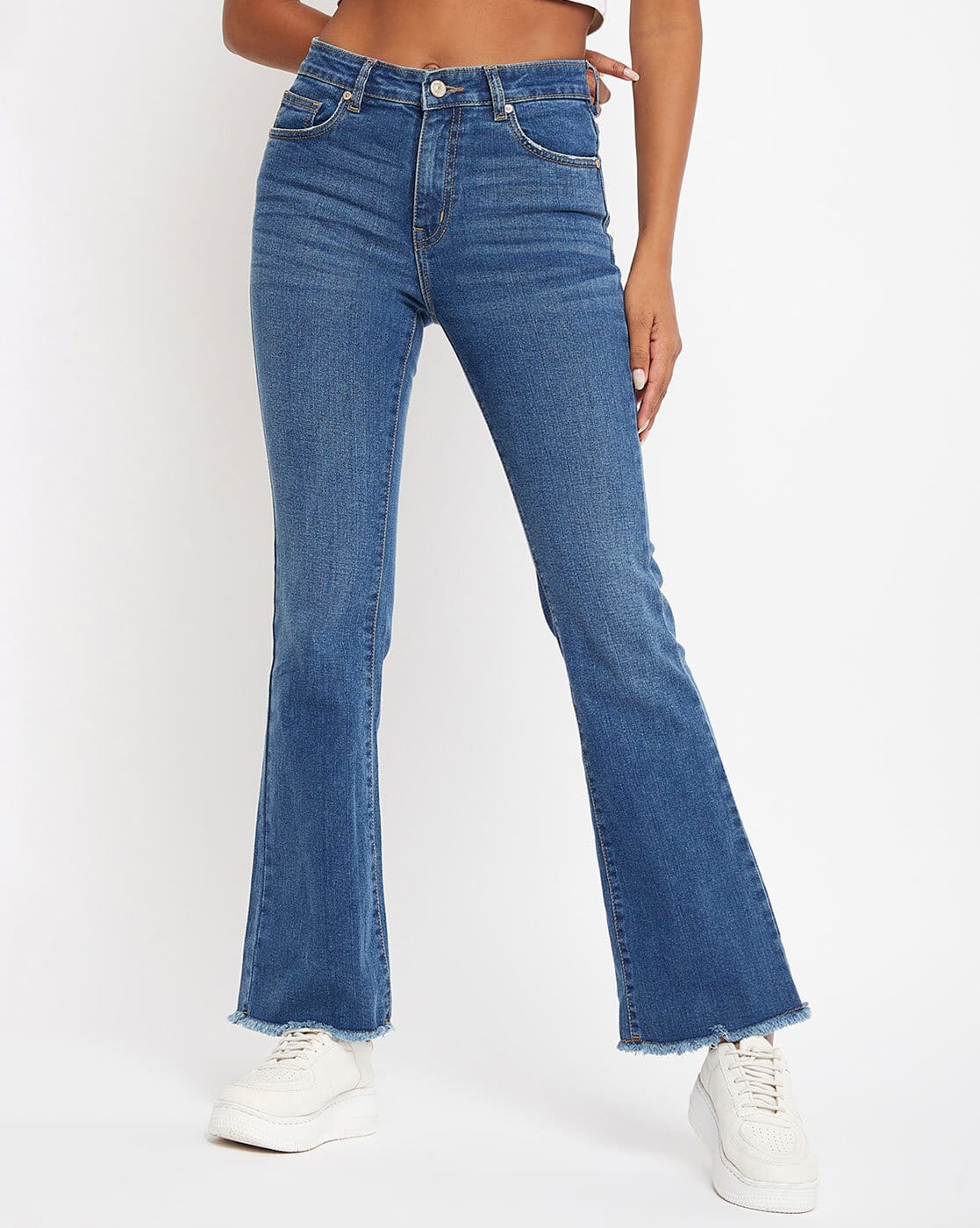 Mid Rise Tapered Jeans