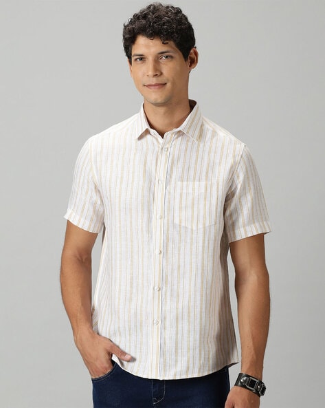 Striped Shirt with Patch Pocket