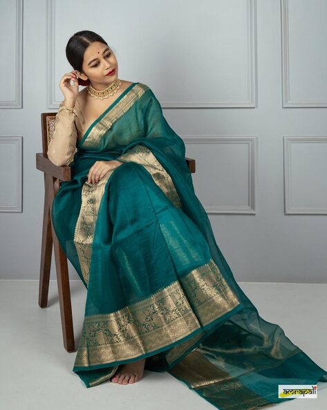 Buy Kanchi Kora Organza Sarees Online - Kankatala | Kankatala