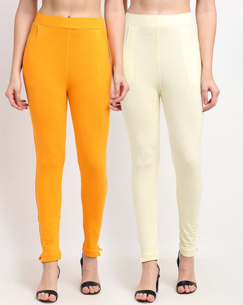 Buy Orange Leggings for Women by TAG 7 Online