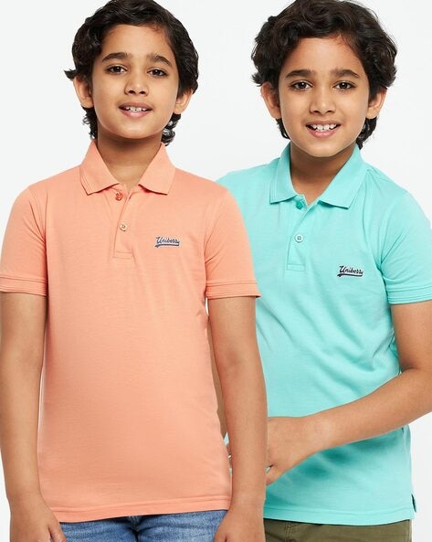 boys coral polo