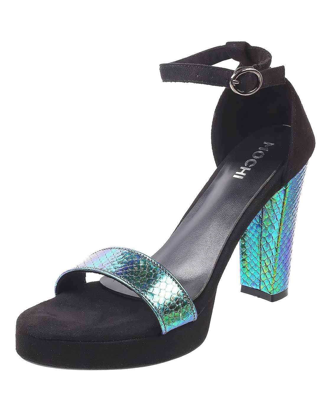 Buy Cream Heeled Sandals for Women by Mochi Online | Ajio.com