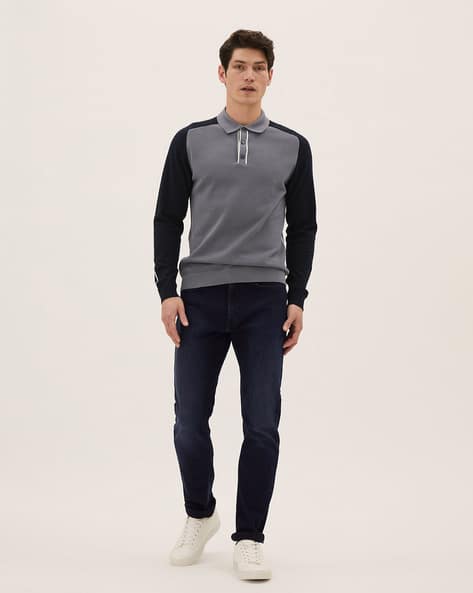 Marks & Spencer Men Washed Slim Jeans