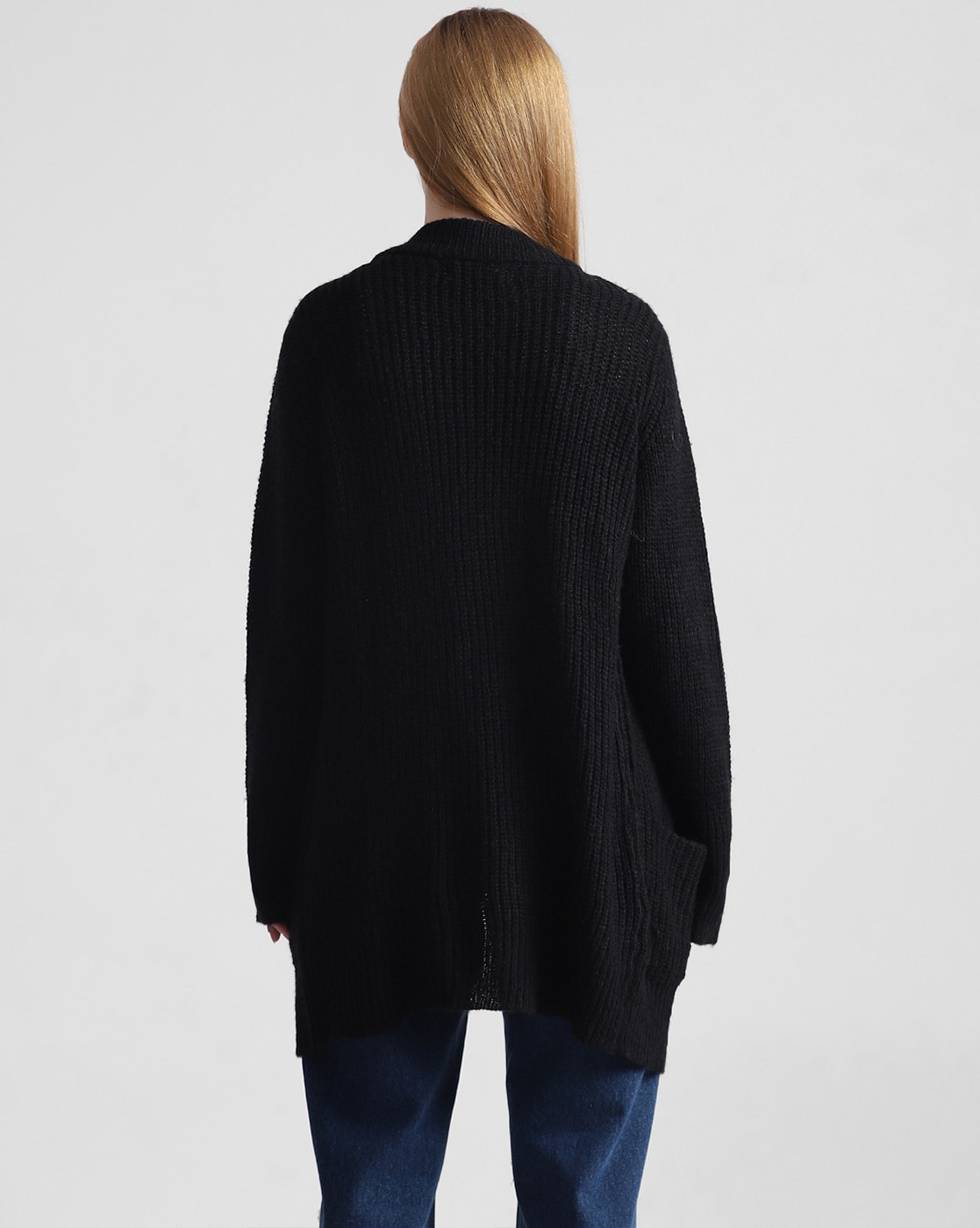 Front-Open Cardigan with Slip Pockets