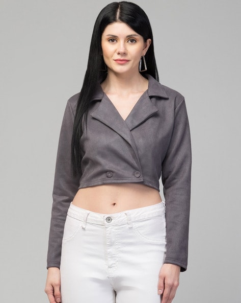 Grey 2024 cropped jackets