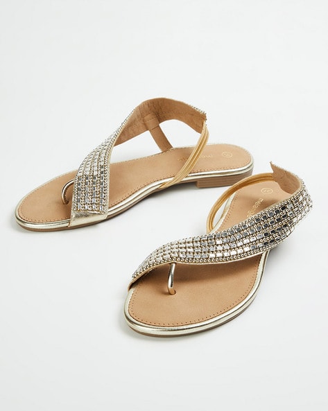 White Leather and Pearl Dressy Flat Sandals for Wedding