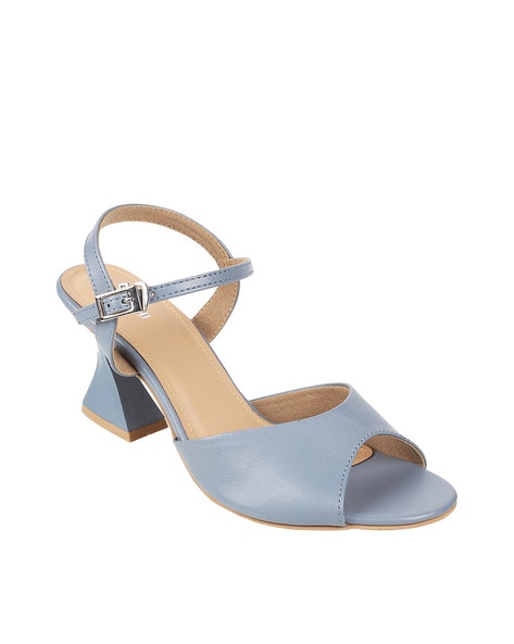 Buy Navy Blue Heeled Sandals for Women by QUPID Online | Ajio.com