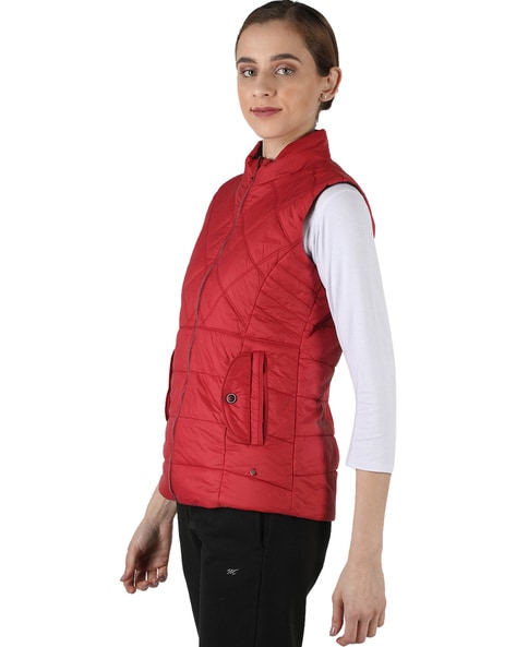 Ladies red quilted on sale vest