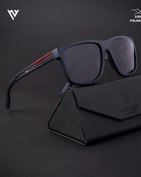 Buy Voyage Navy Blue Polarized Wayfarer Sunglasses for Men & Women -  TR8072PMG4301 Online