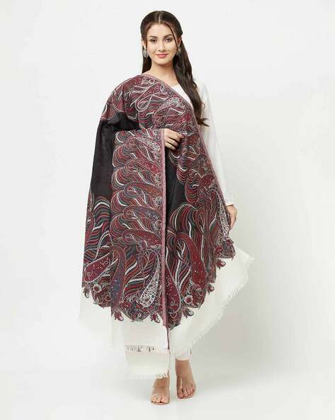 Paisley Woven Woolen Shawl Price in India