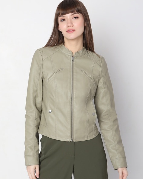 Zip Front Bomber Jacket