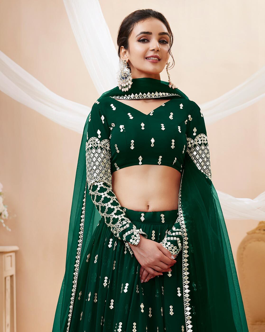 Lush Green Lehenga Choli Collection | Zeel Clothing | Color: Green