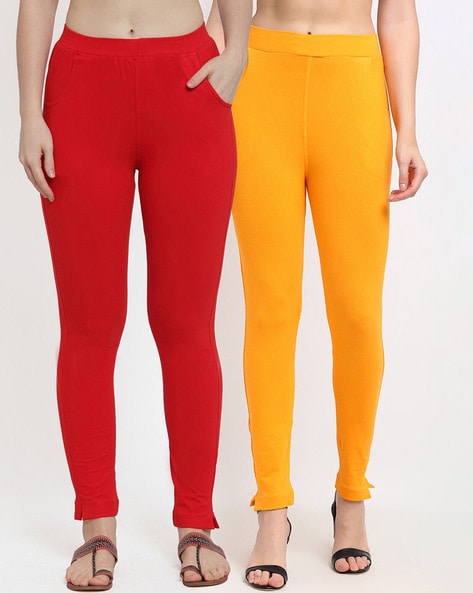 Leggings & Churidars in the color orange for Women on sale | FASHIOLA INDIA