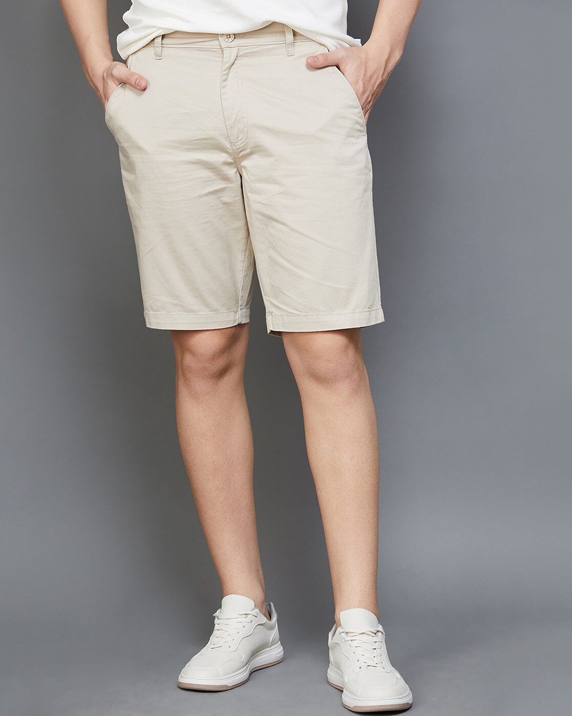 Buy Beige Shorts & 3/4ths for Men by FAME FOREVER BY LIFESTYLE Online