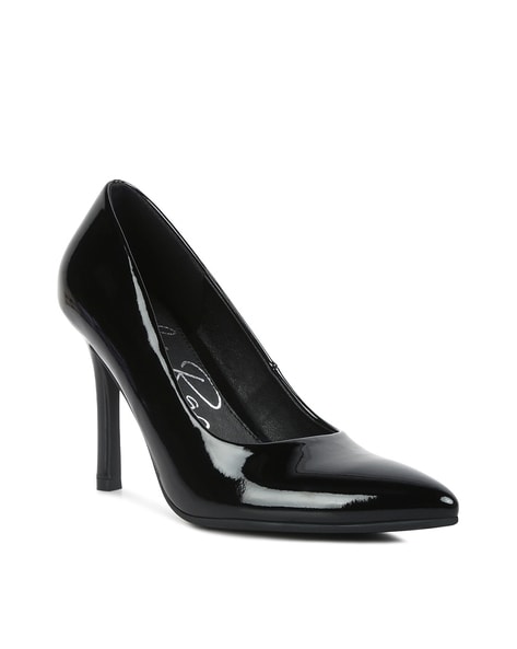 MARKS & SPENCER AUTOGRAPH BLACK PATENT ALL LEATHER HEELS SIZE 6.5/40 –  Whispers Dress Agency