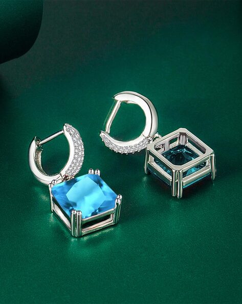Bold Aqua Blue Agate Beauty Earrings – StyleAura®
